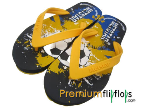 gents football championship design flip flops