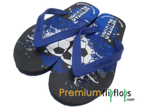 men football cup print flip flops