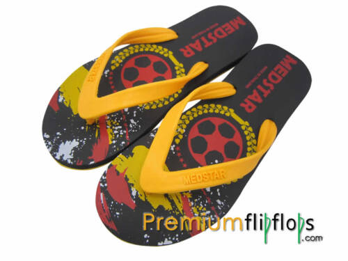men splashy color flip flops